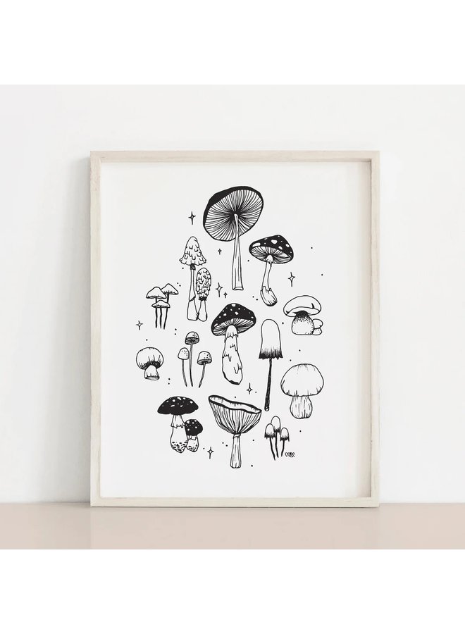 Mushroom Composition Art Print