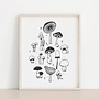 Mushroom Composition Art Print