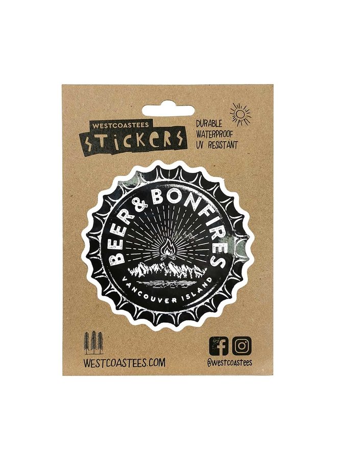 Beer and Bonfire Sticker