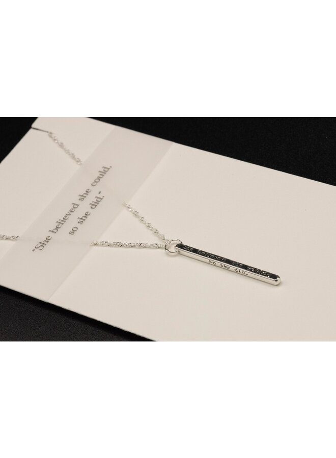 She Believed She Could So She Did Necklace