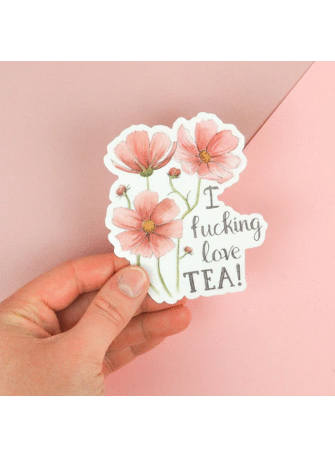 I Fucking Love Tea Vinyl Sticker