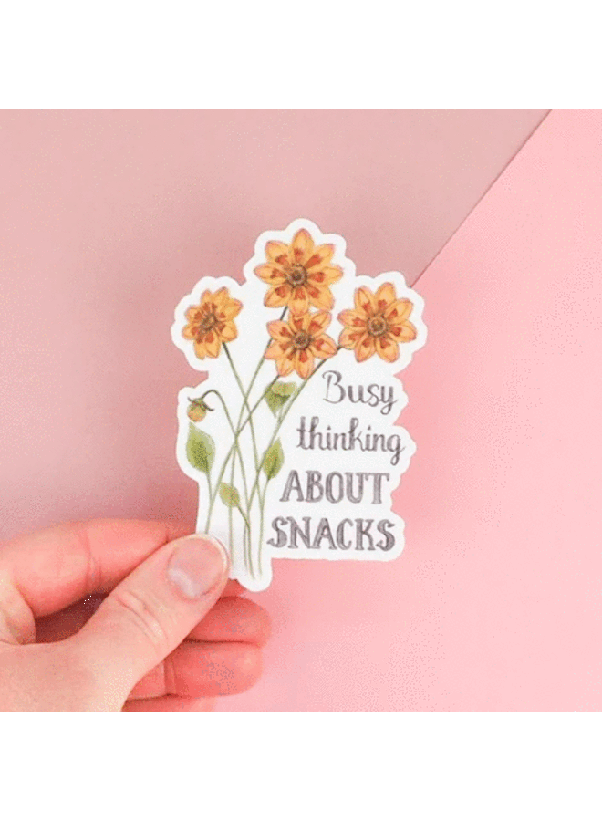 Busy Thinking About Snacks Sticker