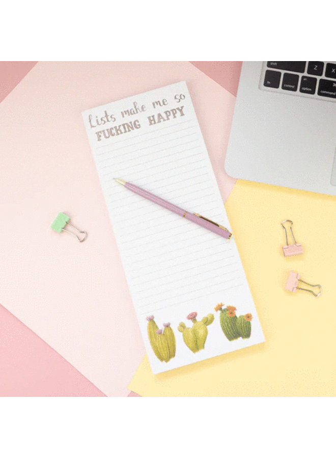 Lists Make Me So Fucking Happy Notepad