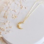 Lunar crescent moon necklace