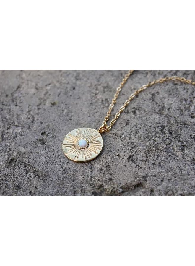 Opal Sunburst Necklace