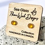 Sea Glass Studs - Honey