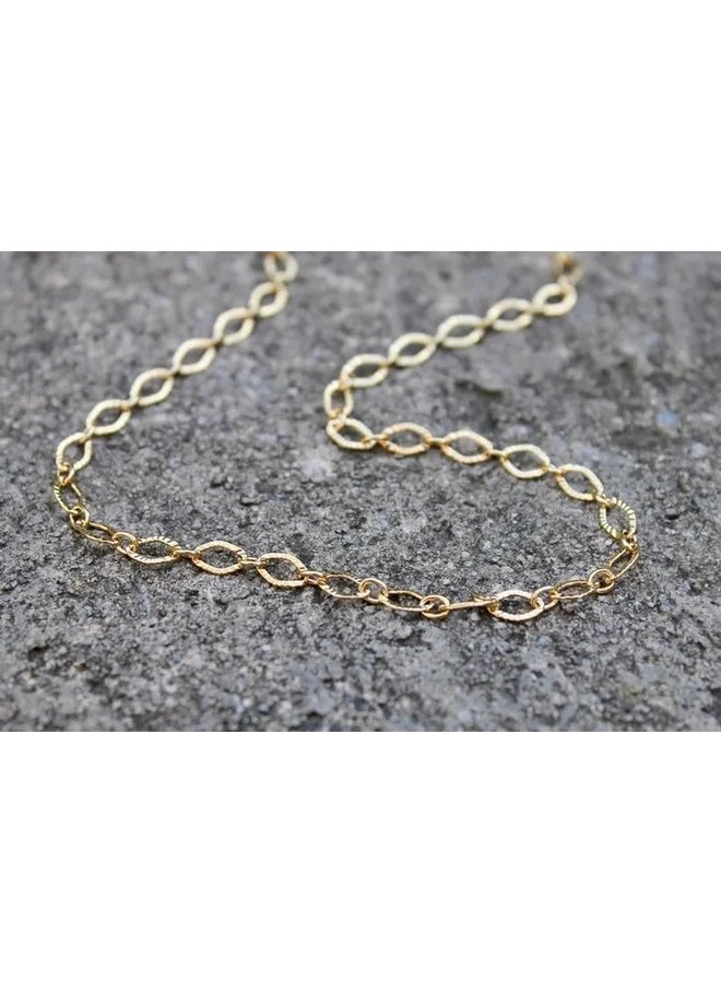 Bevelled Oval Chain Layering Necklace
