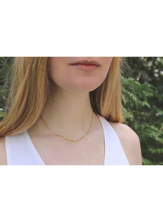 Box Link Chain Layering Necklace