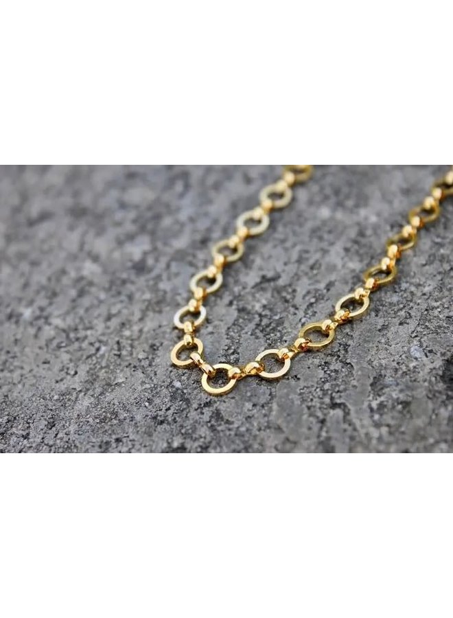 Open Circle Chain Layering Necklace