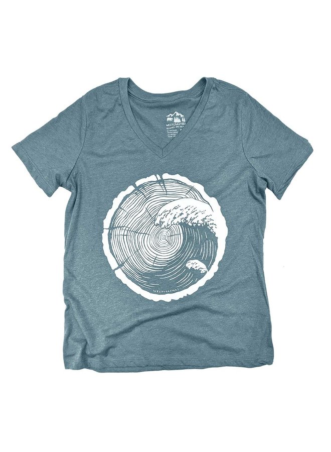 Tree Wave V-Neck Tee