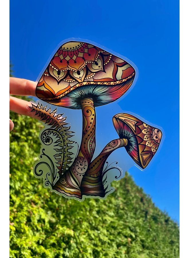 Retro Mushroom Decal