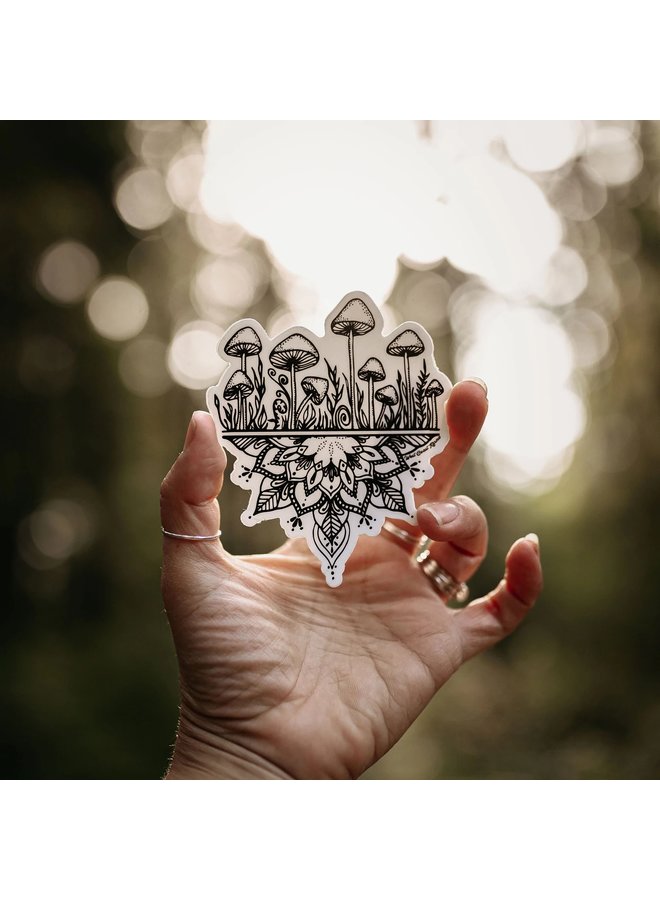 Mushroom Mandala Sticker