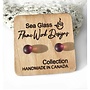Sea Glass Studs - Amethyst