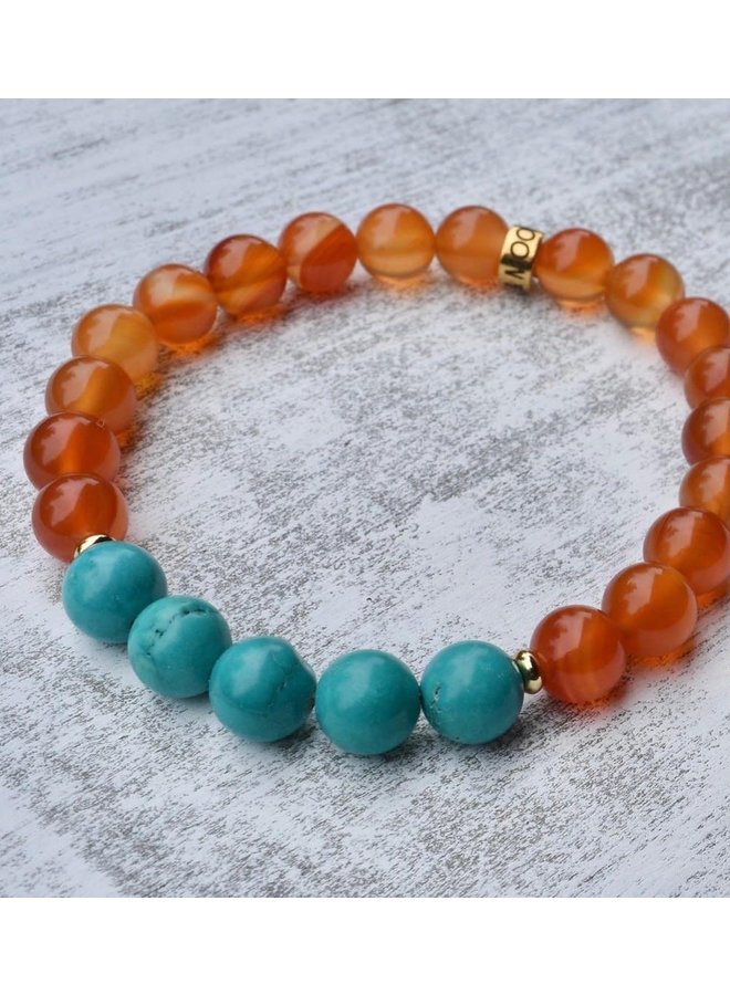 Phoenix - Carnelian & Turquoise Bracelet