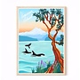 Vancouver Island (with orcas) Poster Print