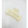 Cream Glossy Hair Claw Clip