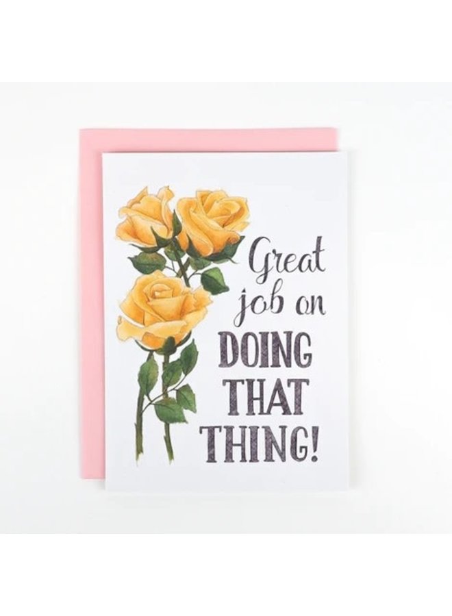 Great Job on Doing that Thing Card