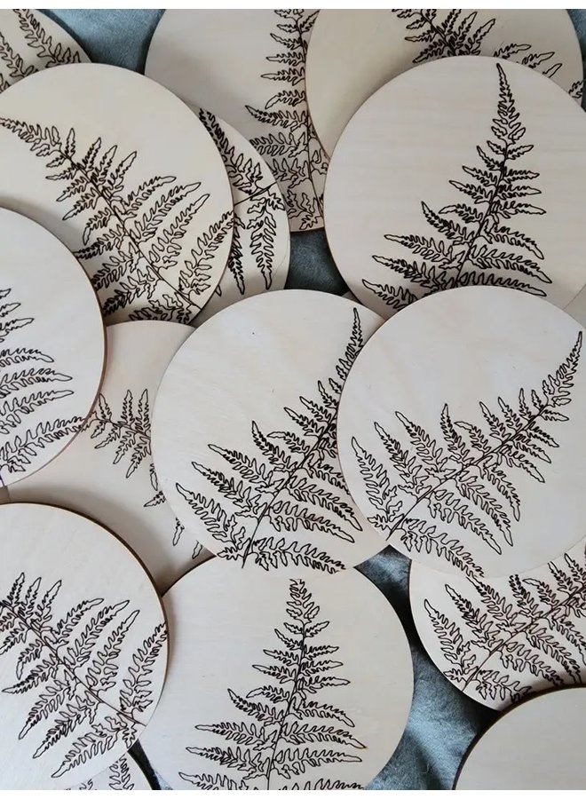Fern Wooden Coasters (Set of 4)
