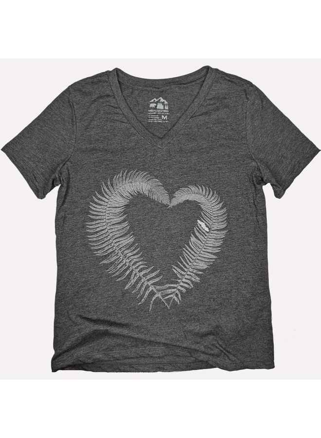 Fern Heart V-Neck T-shirt