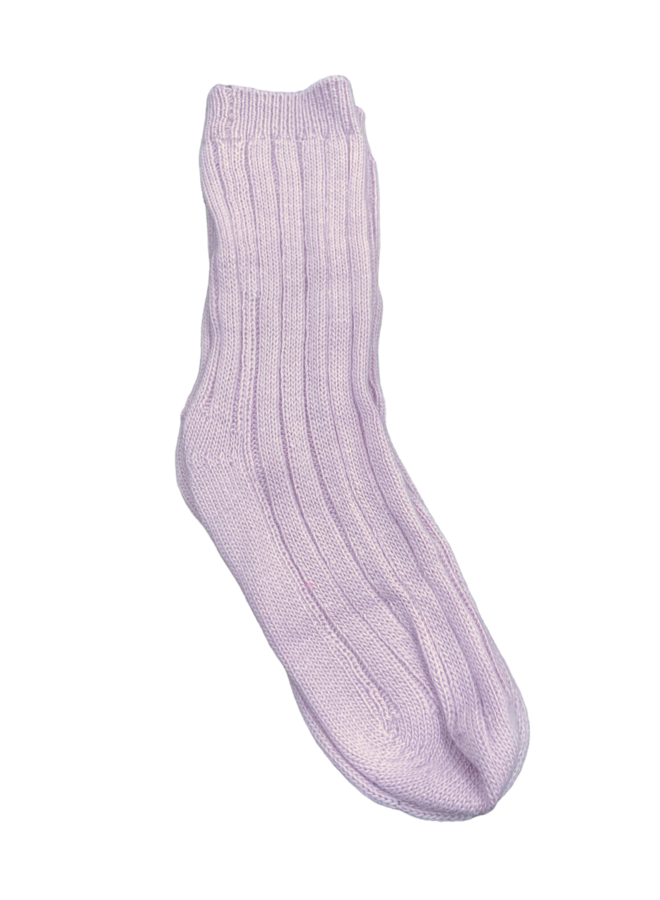 Ribbed Lilac Socks