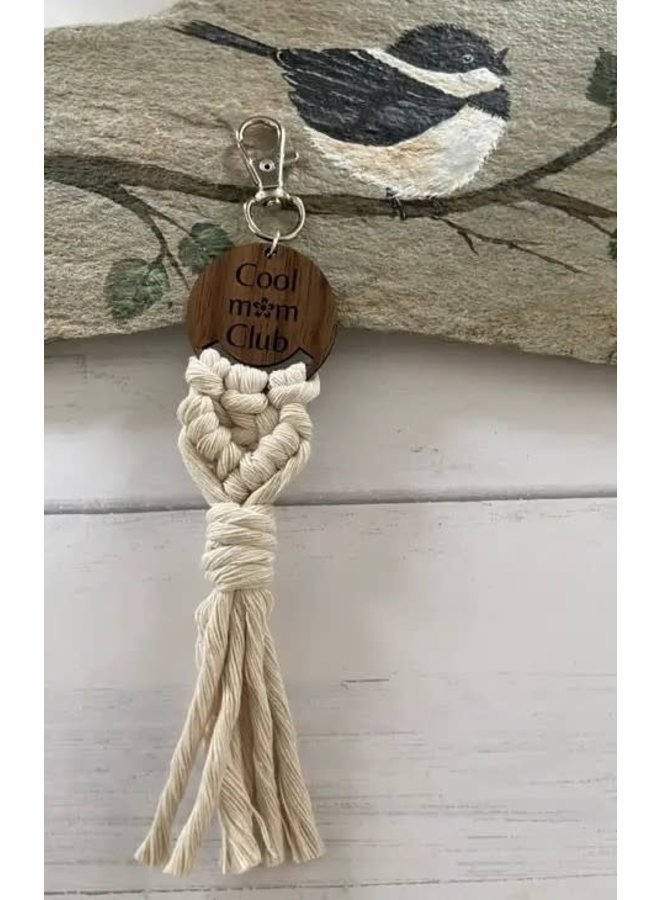 Cool Mom Club Macrame Keychain