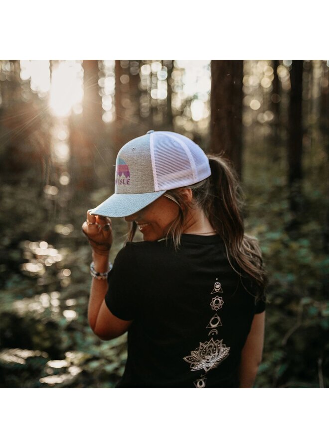 Van Isle Sunrise Trucker Hat (Grey/White)