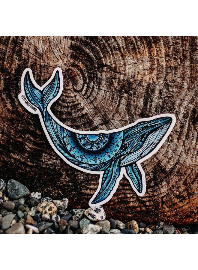 Colorful Humpback Whale Sticker