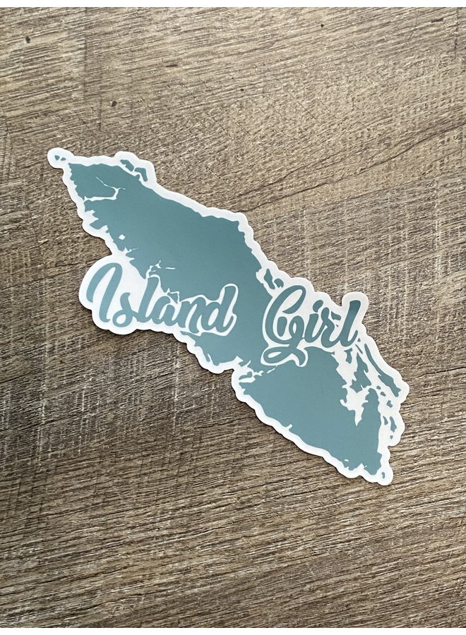 Teal Island Girl Decal