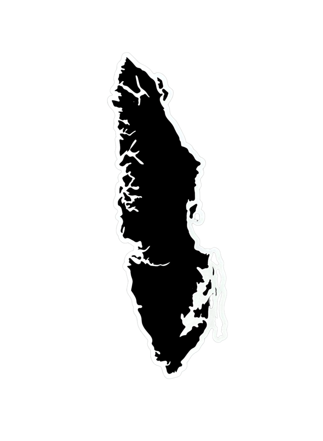 Black Vancouver Island Decal