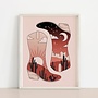Cowboy Boots Sun Moon Art Print