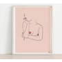 Heart Boobies Smoke Art Print