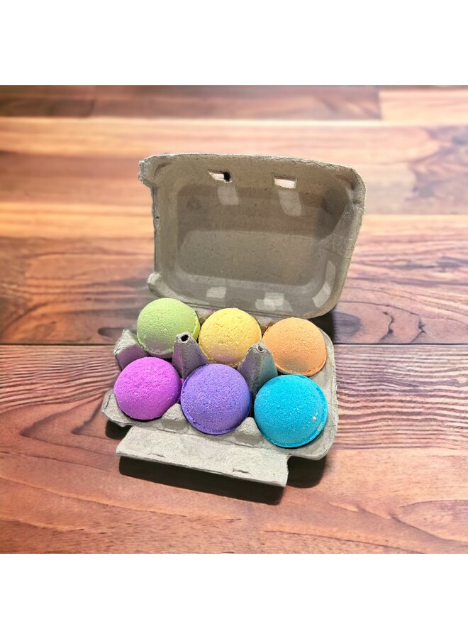 6 Pack Egg Bathbombs