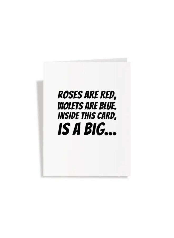 Roses are Red Violets are Blue 3D Pop Up Card (Middle Finger)