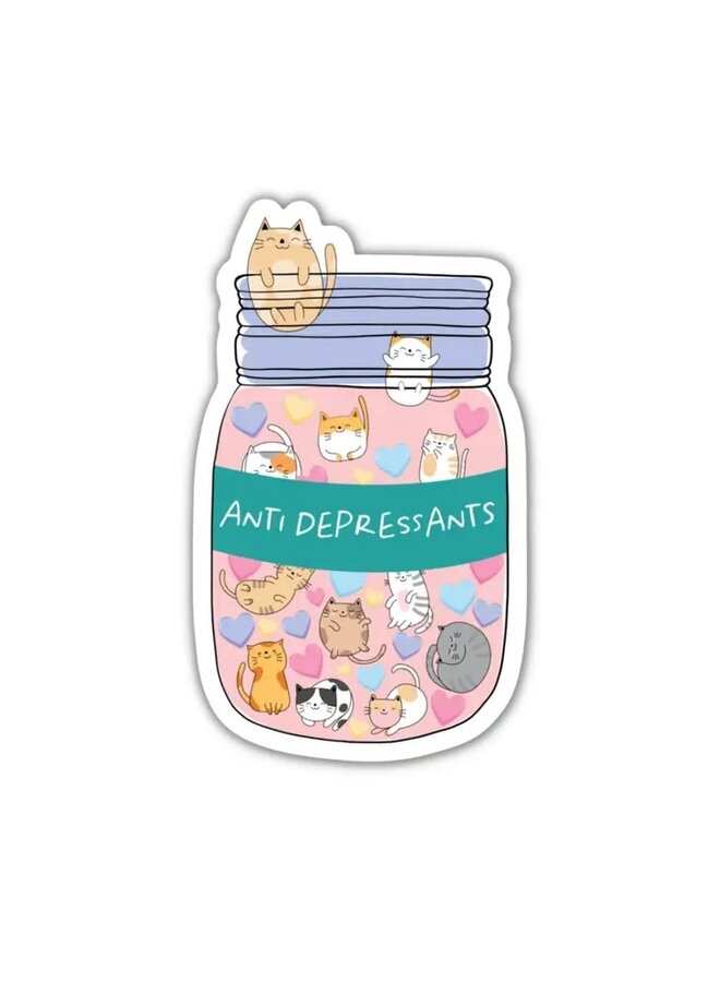 Cat Anti Depressants Sticker