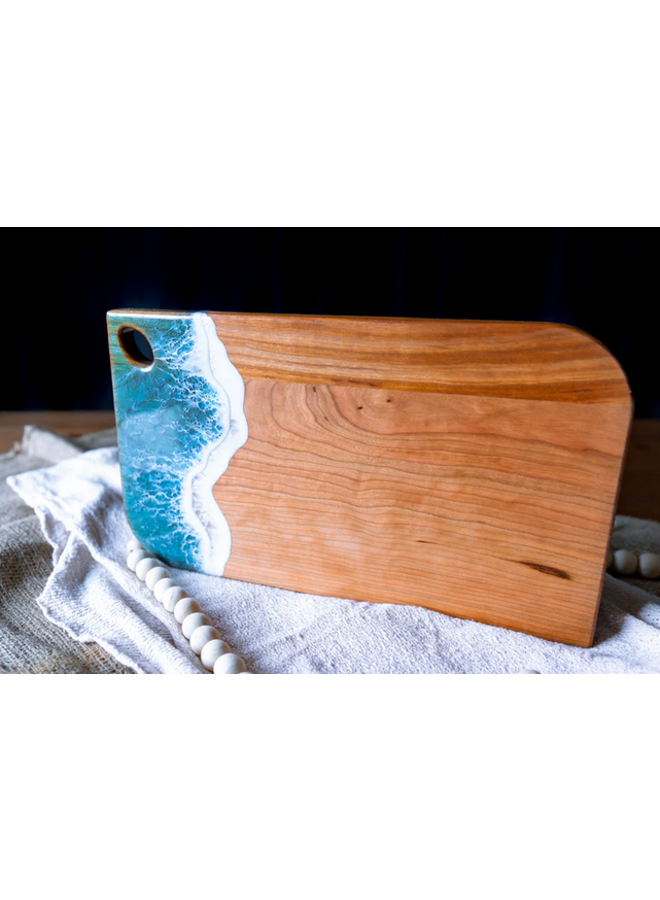 Resin Ocean Charcuterie Board 14"x 8" Cherry