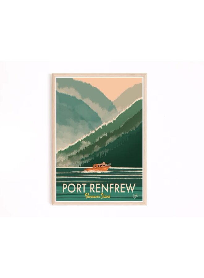 Port Renfrew (with boat) Poster Print