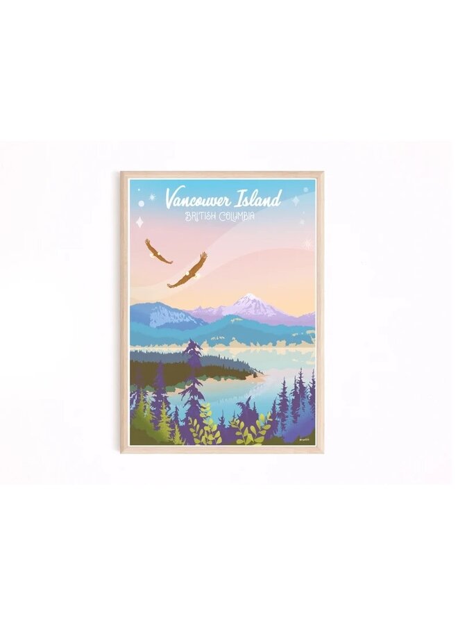 Vancouver Island (with eagles) Poster Print