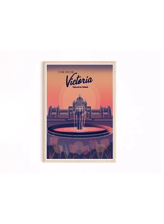 Victoria (with parliament building) Poster Print