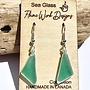 Sea Glass Dangle Earrings Sea Foam Green