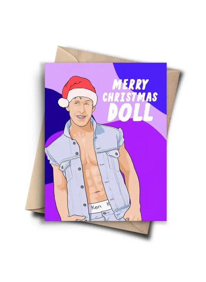 Merry Christmas Doll Card