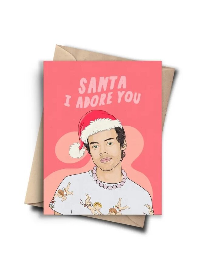 Santa I Adore You Card