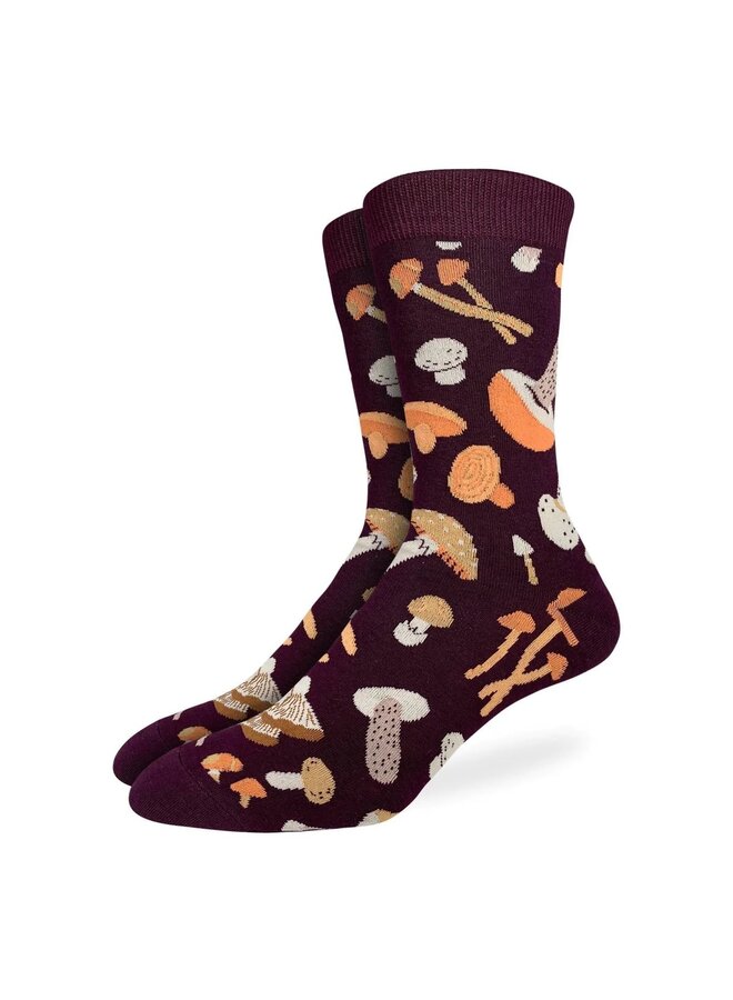 Men's Mushroom Burgundy Socks