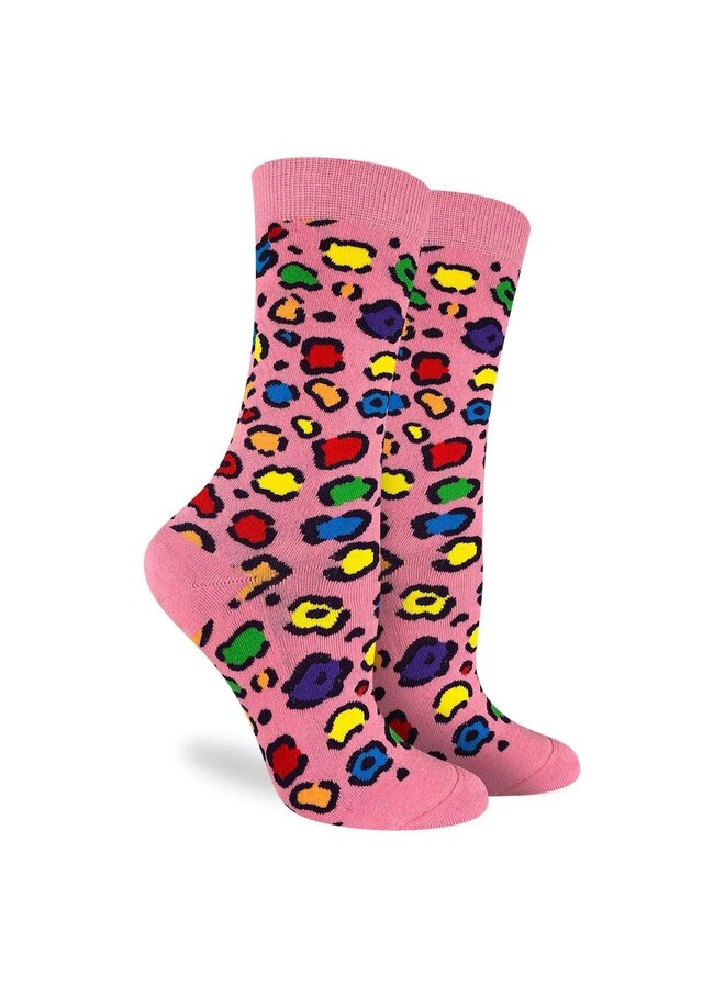 Women's Leopard Rainbow Print Socks