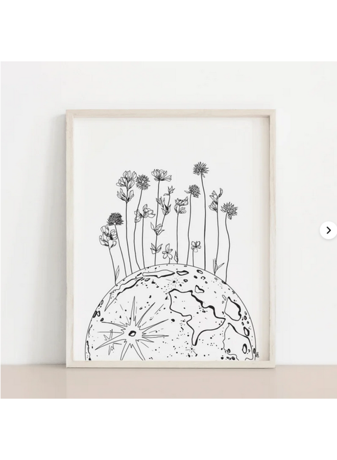 Wildflowers on the Moon Art Print