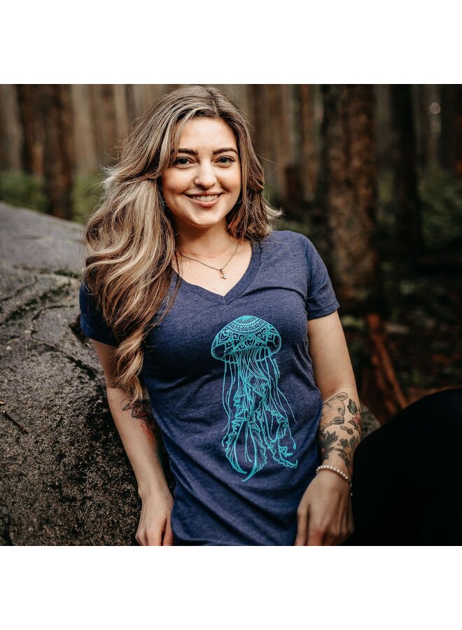 Jellyfish Eco V-Neck Slim Fit Tee