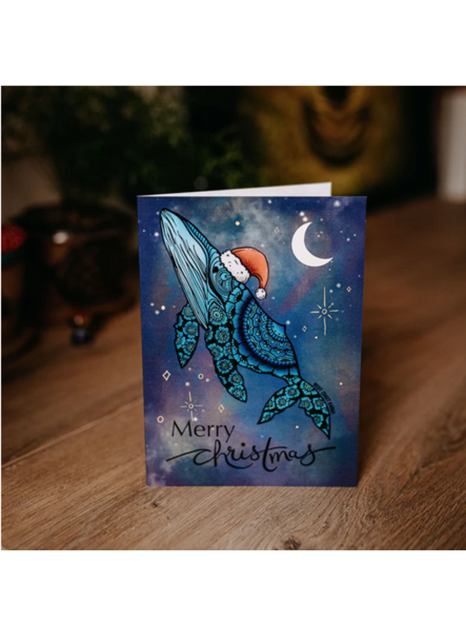 Santa Humpback Card