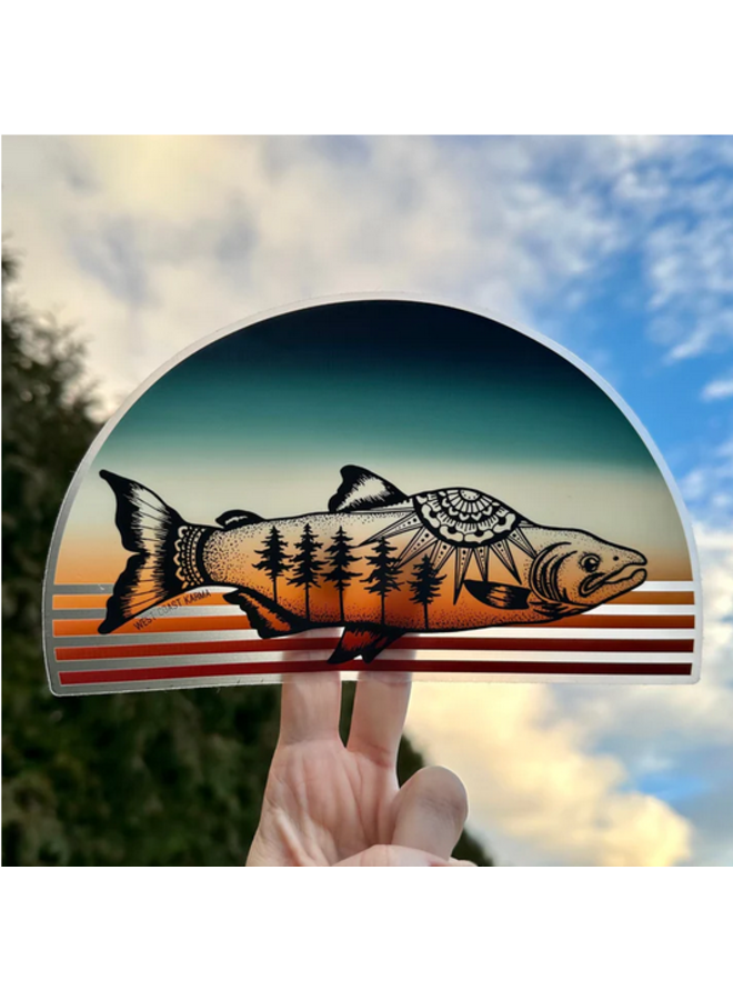 Retro Salmon Decal