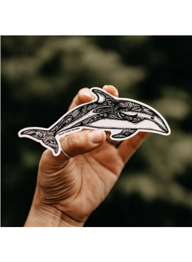 White Sided Pacific Dolphin Sticker