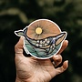 Sunrise Whale Colourful Sticker