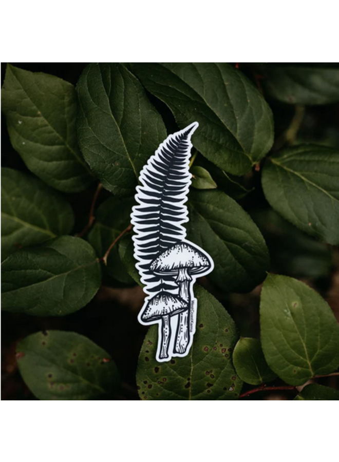 Mushroom Fern Sticker